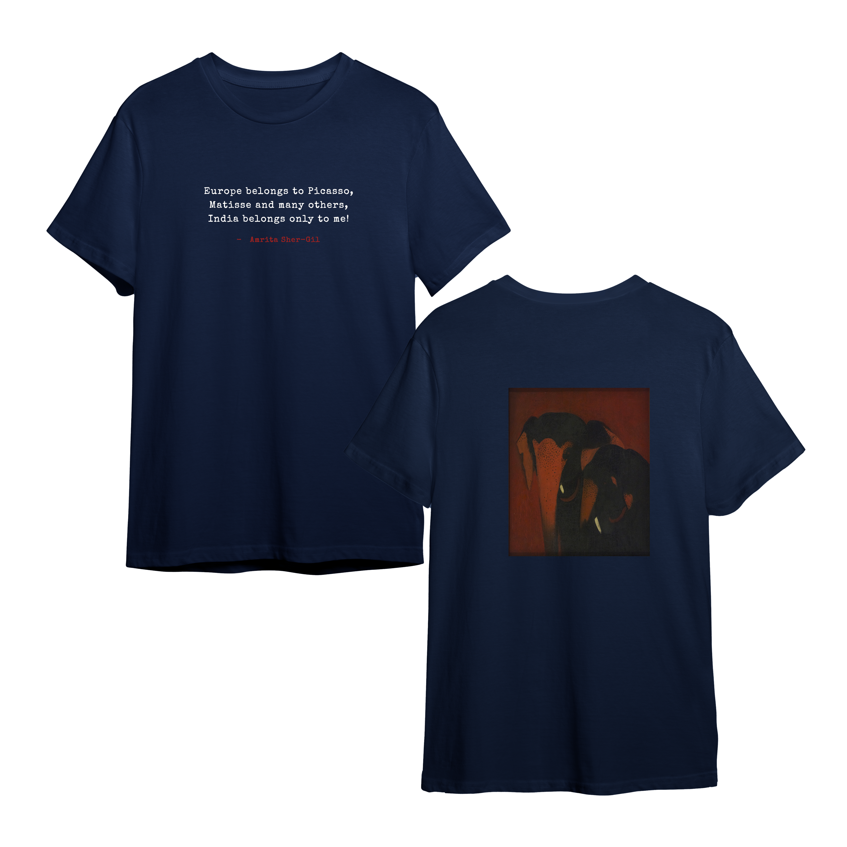 India Belongs to Me – Amrita Sher-Gil Elephant Tee