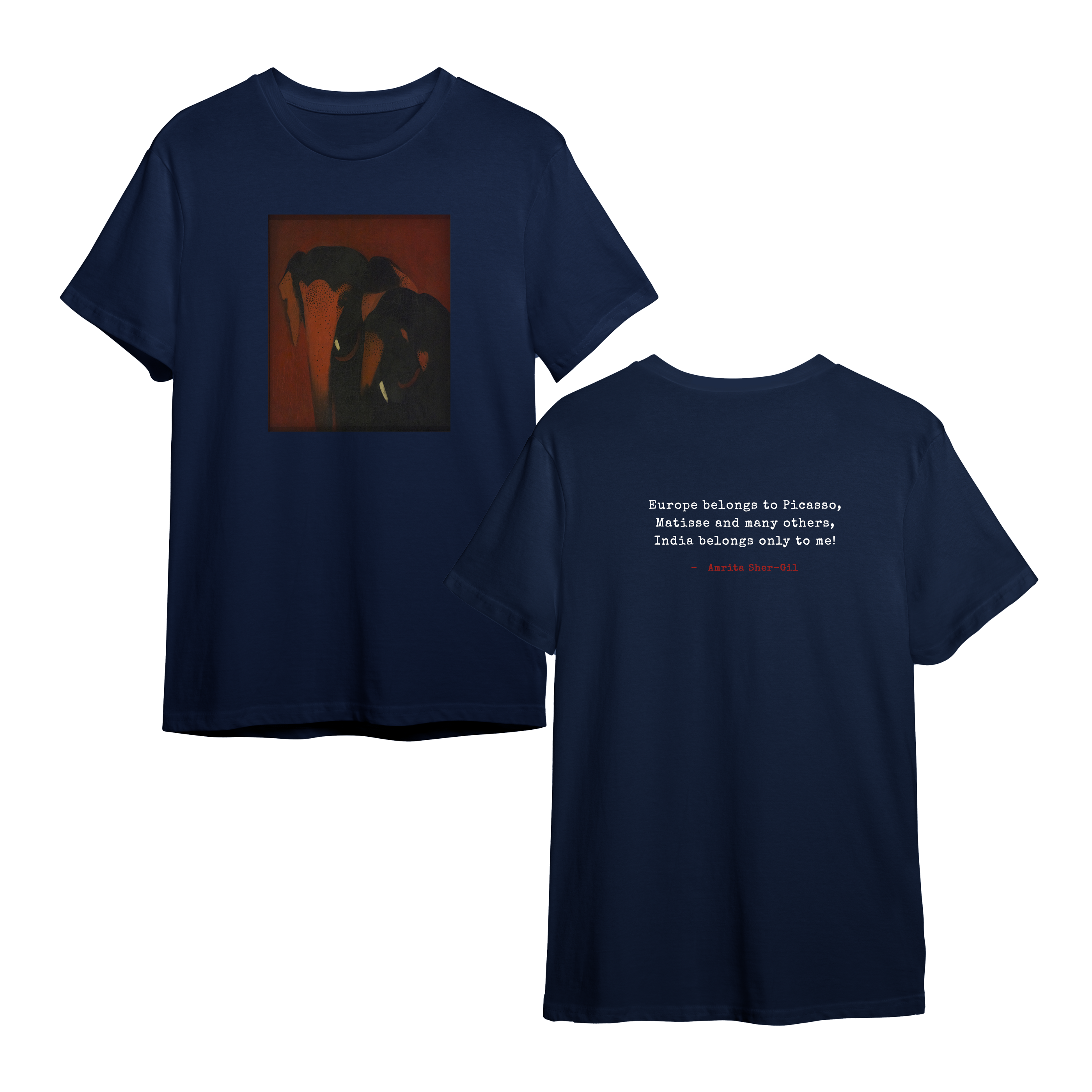 India Belongs to Me – Amrita Sher-Gil Elephant Tee