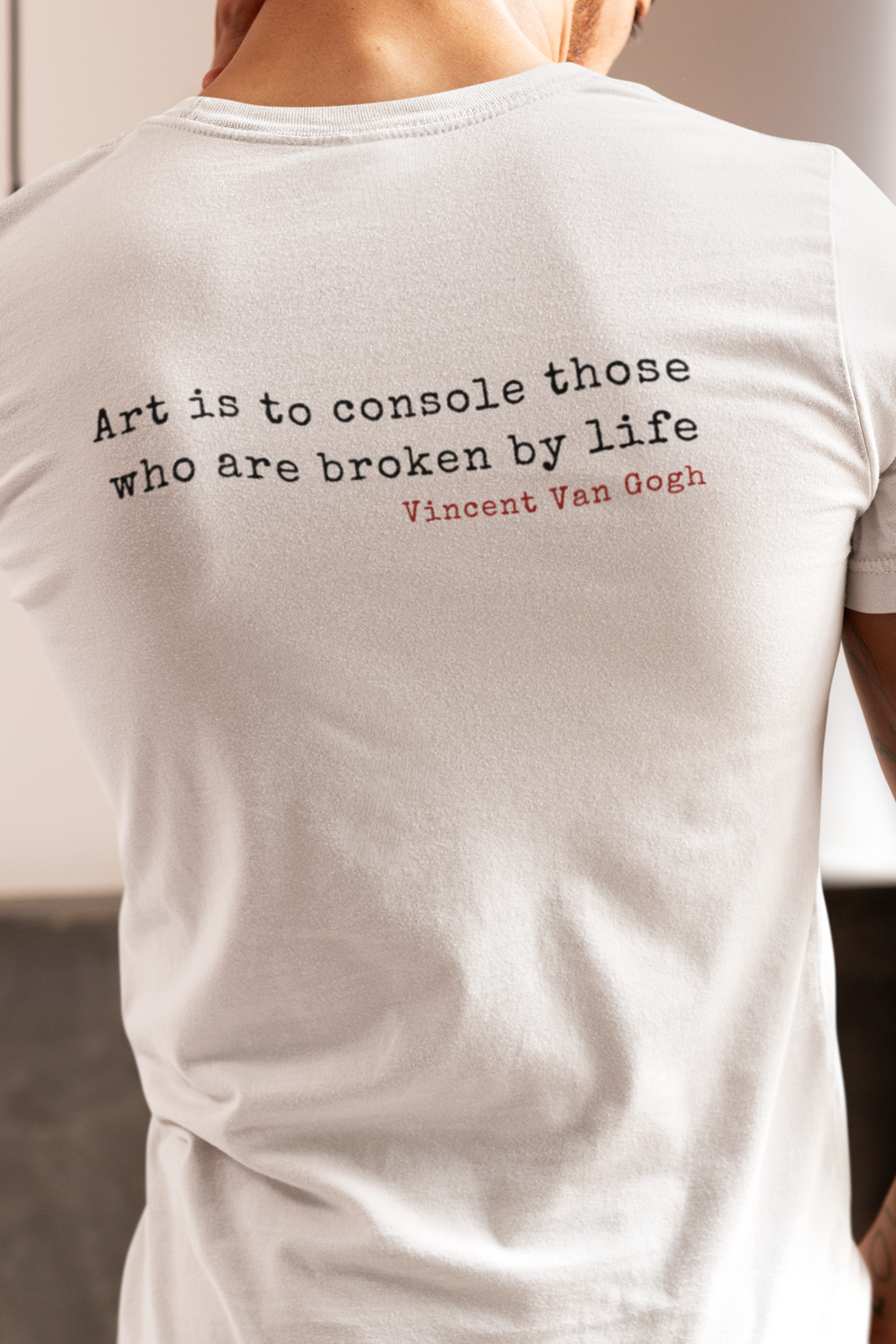 Skeleton with Cigarette – “Art is to Console” Tee