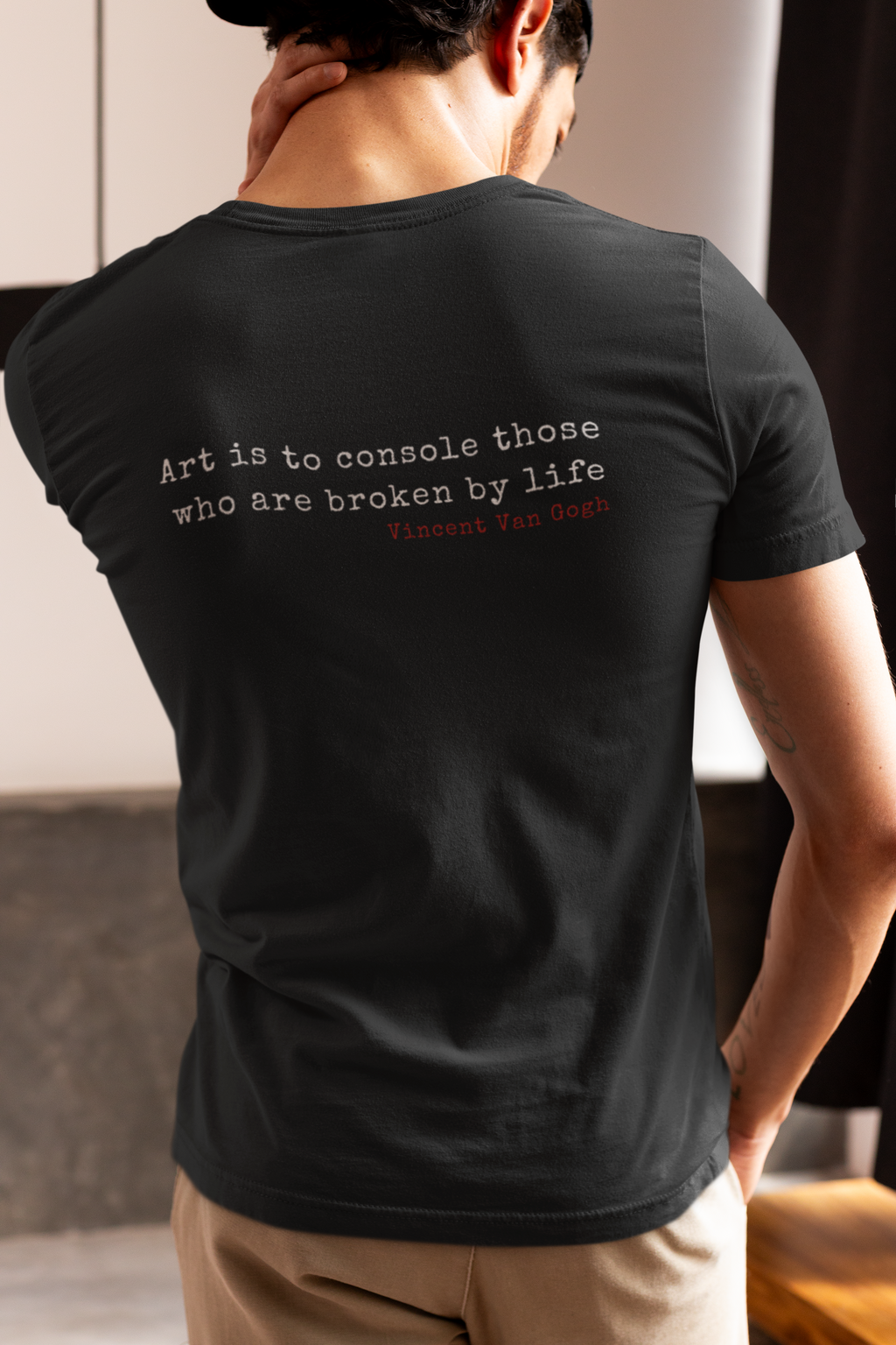 Skeleton with Cigarette – “Art is to Console” Tee